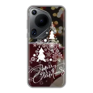 Рождественские Чехлы для Huawei Pura 70 Ultra (VPrint) (Елочка узорная)