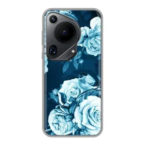 Чехлы (ART) Цветы на Huawei Pura 70 Ultra (VPrint) (Голубые Бутоны)