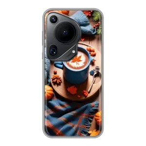Чехол с уникальным дизайном «Осень с кофе» для Huawei Pura 70 Ultra (Кофе и тыковки)
