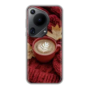 Чехол с уникальным дизайном «Осень с кофе» для Huawei Pura 70 Ultra (Кофе на пледе)