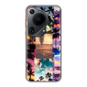 Силиконовый чехол с КАРТИНКАМИ лето для Huawei Pura 70 Ultra (AlphaPrint) (Летний отпуск)