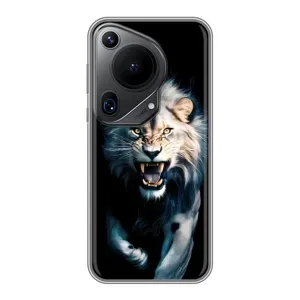 Чехол с картинкой «Хищники» для Huawei Pura 70 Ultra (Лев в темноте)