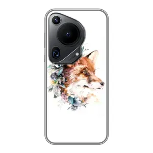 Чехлы с картинкой Лисички для Huawei Pura 70 Ultra (VPrint) (Лисичка в цветочках)