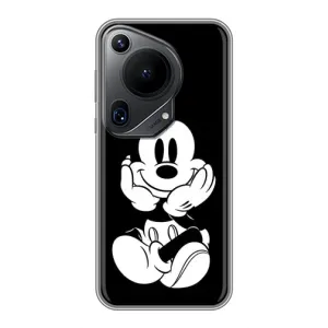 Эксклюзивный чехол для Huawei Pura 70 Ultra (AlphaPrint - Мультяшные) (Микки на черном)