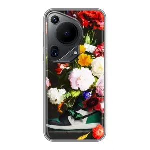 Чехол с принтом «Nike цветы» для Huawei Pura 70 Ultra