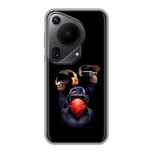 Чехол с Обезьянами Huawei Pura 70 Ultra - (AlphaPrint) (Три обезьяны)