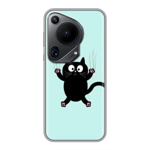 Чехол с принтом для Huawei Pura 70 Ultra (AlphaPrint) Модные коты (Падающий кот)