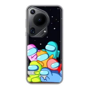 Чехол Амонг Ас для Huawei Pura 70 Ultra (AlphaPrint) (Скины в космосе)