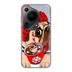 Чехлы с собаками для Huawei Pura 70 Ultra (VPrint) (Собачка в шапке)