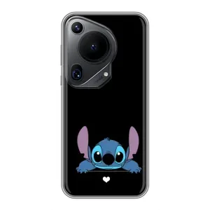 Чехол с принтом Стич на Huawei Pura 70 Ultra (Стич на черном)