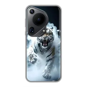 Чехол с картинкой «Хищники» для Huawei Pura 70 Ultra (Белый тигр в дыму)