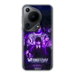 Чехол с принтом «Фиолетовая магия Уэнздей» для Huawei Pura 70 Ultra