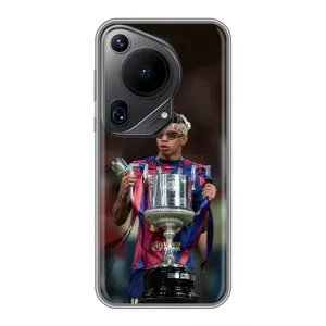 Чехол с футболистом Ламин Ямаль Huawei Pura 70 Ultra (Ямаль с кубком)