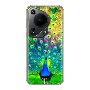 Чехол с птицами на Huawei Pura 70 Ultra (VPrint) (Яркий Павлин)