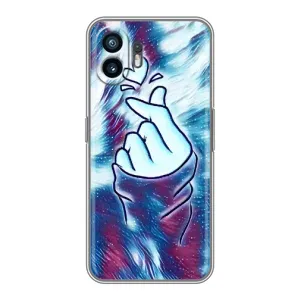 Чехол с принтом для Huawei Pura 70 (AlphaPrint - Знак сердечка) (Радужное сердце)