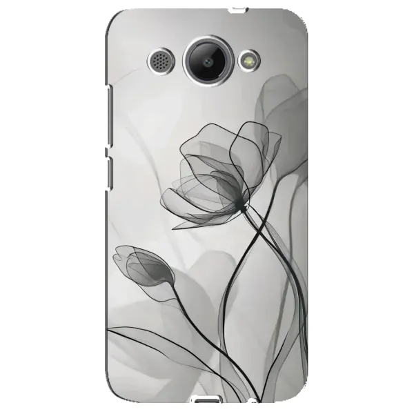 Чехол с принтом «Черные цветы» для Huawei Y3 2017 Чехол с принтом «Черные цветы» для Huawei Y3 2017