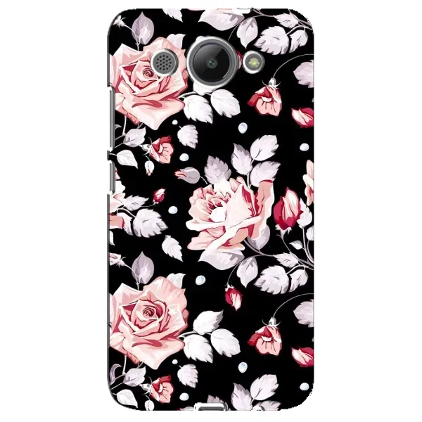 Чехол с принтом «Цветочки на черном» для Huawei Y3 2017