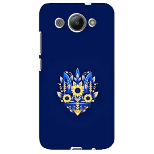 Чохли для Huawei Y3 2017 Укр. Символіка (AlphaPrint) (Квітковий Герб)