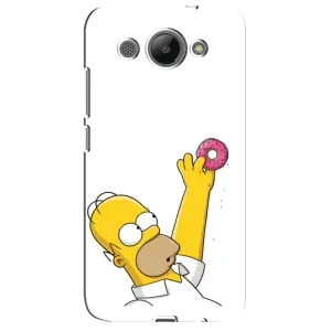 Чjхол з Сімпсонами для Huawei Y3 2017 (VPrint) (Гомер з пончиком)
