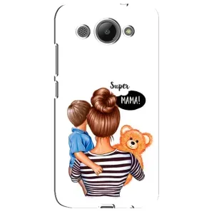 Чохол з друком для Huawei Y3 2017 - (Мама з дитинкою) (AlphaPrint) (Мама з синочком)