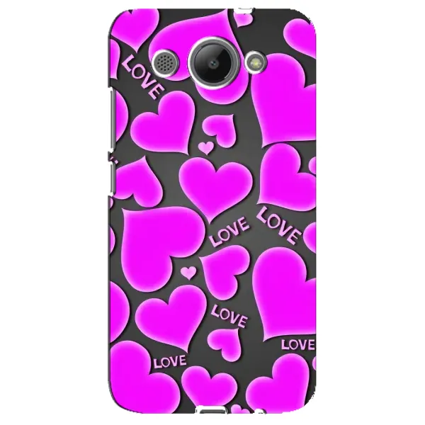 Чехол с принтом «Pink hearts» для Huawei Y3 2017