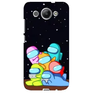 Чохли Амонг Ас для Huawei Y3 2017 (AlphaPrint) (Скіни в космосі)