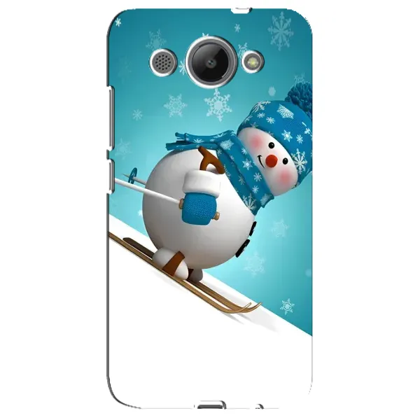 Чехол с принтом «Снеговик на лыжах» для Huawei Y3 2017 Чехол с принтом «Снеговик на лыжах» для Huawei Y3 2017