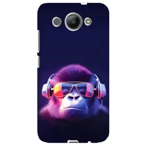Чохол з Мавпами Huawei Y3 2017 - (AlphaPrint) (Стильна мавпа)