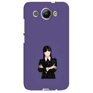 Чохли Венсдей на Huawei Y3 2017 Уенсдей (AlphaPrint) (Венздей у чорному)