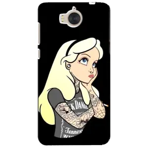 Чехол с печатью для Huawei Y5-2017, MYA - (Мода) (AlphaPrint) (Девочка в тату)