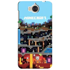 Чехол Майнкрафт на Huawei Y5-2017, MYA (AlphaPrint) Minecraft (фон Minecraft)