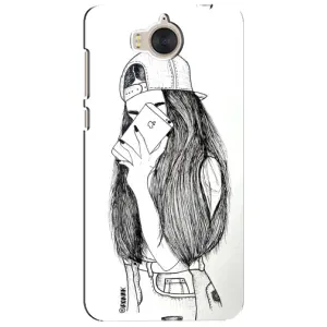 Чехол с печатью для Huawei Y5-2017, MYA - (Мода) (AlphaPrint) (Фото девочки)