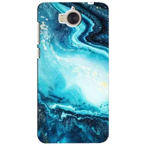 Мраморный чехол на Huawei Y5-2017, MYA (VPrint) (Голубой мрамор)