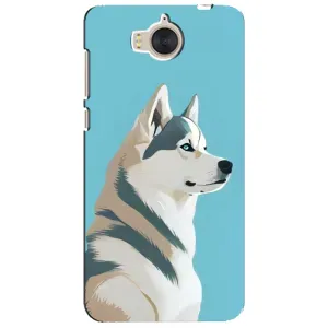 Чехол с Хаски для Huawei Y5-2017, MYA - (AlphaPrint) (Хаски арт)