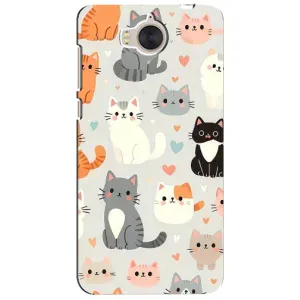 Чехол с рисунком кот на Huawei Y5-2017, MYA (Коллаж котов)