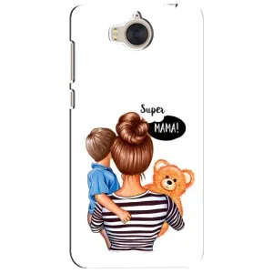 Чехол с печатью для Huawei Y5-2017, MYA - (Мама с ребенком) (AlphaPrint) (Мама с сыном)