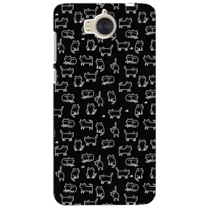 Чехол с принтом для Huawei Y5-2017, MYA (AlphaPrint) Модные коты (Меленькие котики)