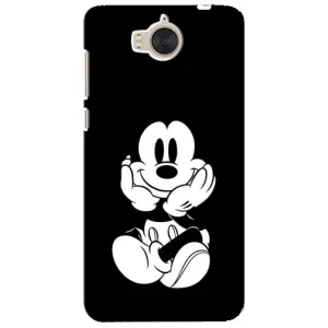Эксклюзивный чехол для Huawei Y5-2017, MYA (AlphaPrint - Мультяшные) (Микки на черном)