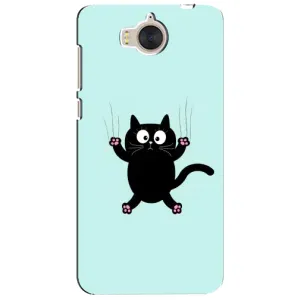 Чехол с принтом для Huawei Y5-2017, MYA (AlphaPrint) Модные коты (Падающий кот)