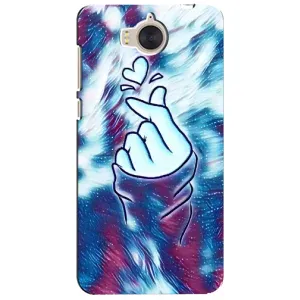 Чохол з принтом для Huawei Y5-2017, MYA (AlphaPrint - Знак сердечка) (Радужне серце)