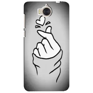 Чохол з принтом для Huawei Y5-2017, MYA (AlphaPrint - Знак сердечка) (Значок Love)