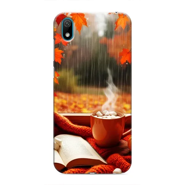 Чохол з принтом «Кава і дощ» для Huawei Y5 2019