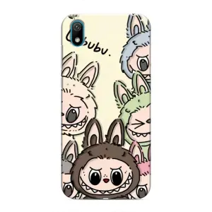 Чехол с Лабубу на Huawei Y5 2019 (Золотая обезьяна Bored Ape)