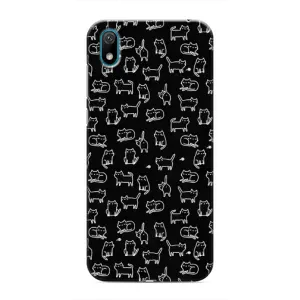 Чохол з принтом для Huawei Y5 2019 (AlphaPrint) Модні коти (Маленькі котики)