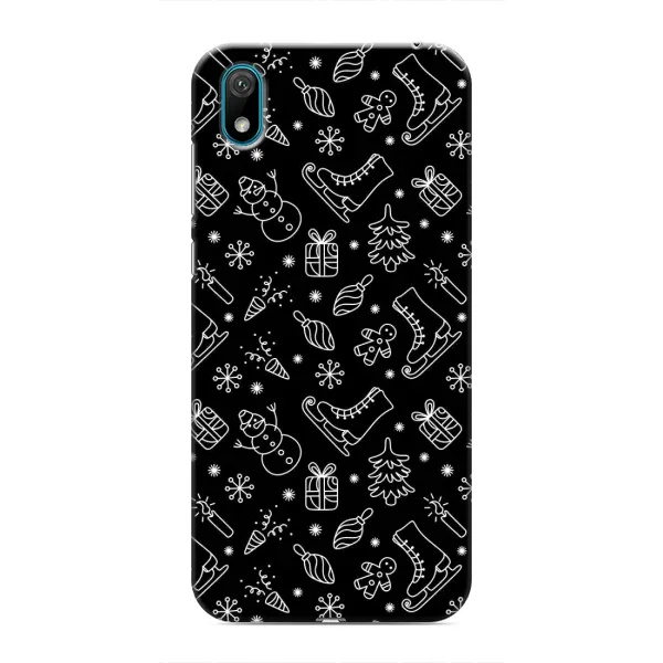 Чехол с принтом «Новогодний фон» для Huawei Y5 2019