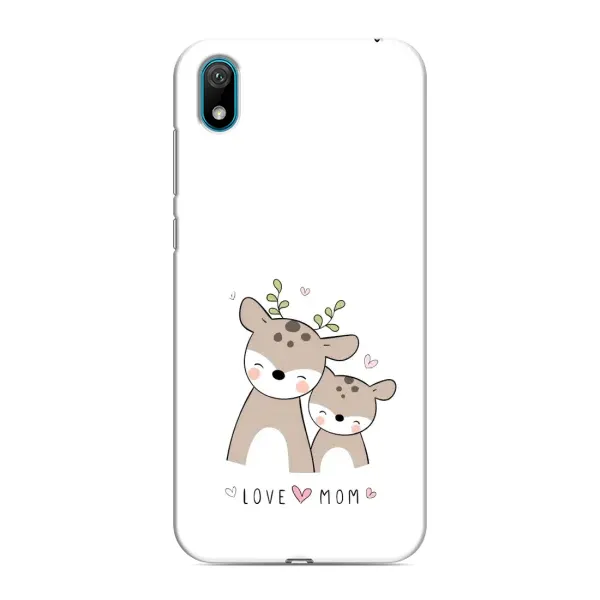 Чохол з принтом «Оленята мама і малюк» для Huawei Y5 2019