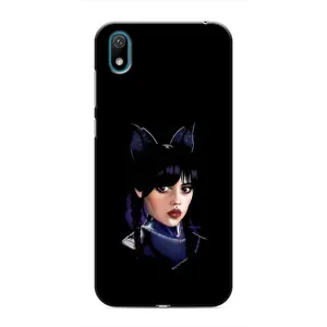 Чехлы Венсдей на Huawei Y5 2019 Уэнсдей (AlphaPrint) (серьезная Уэнздей)