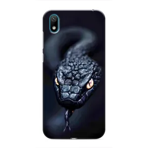 Чехол с картинкой «Хищники» для Huawei Y5 2019 (Черная змея)