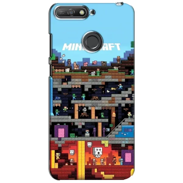 Чехол с принтом «фон Minecraft» для Huawei Y6 Prime 2018 Чехол с принтом «фон Minecraft» для Huawei Y6 Prime 2018