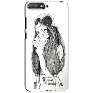 Чехол с печатью для Huawei Y6 Prime 2018 - (Мода) (AlphaPrint) (Фото девочки)